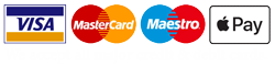 We accept all major credit & debit cards.